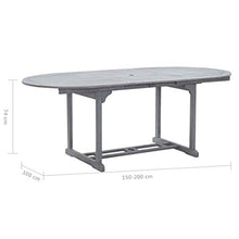 Festnight Tavolo da Giardino in Legno di Acacia 200x100x74 cm Tavolino Pieghevole Richiudibile per Campeggio casa Giardino PIC nic con Foro per Un Ombrellone