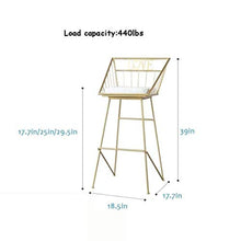 LWW Sgabelli, aggiornato prima colazione Sedia Sgabelli, Sgabello Alto sala da pranzo e soggiorno Ferro Cucina Colazione contatore Greenhouse Cafe Bar,Oro,SeatHeight65cm