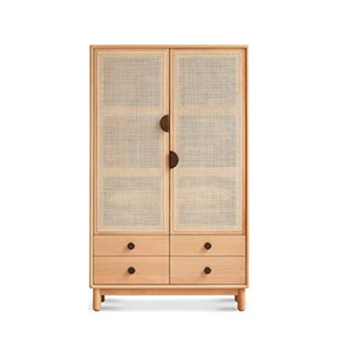SuDeLLong Linguaggio in Legno massello di Legno Armadio per Bambini Armadio Camera da Letto Moderno Minimalista Home Piccolo Armadio Armadio Anta (Colore : Natural, Size : 150x45x90cm)