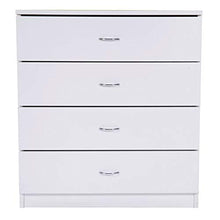 XUFAN Legno Semplice Comodo da 4 cassetti da 4 cassetti Dresser Bianco Deposito Armadio Soggiorno Camera da Letto Mobili comodini (Color : White)