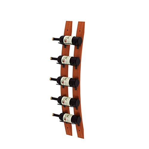 Porta Bottiglie da Vino Portabottiglie per Vino Wooden Wine Rack 5 bottiglie di visualizzazione impilabile bagagli parete vino del supporto perfetto for la barra Cantina Scantinato Cabinet Scaffale pe