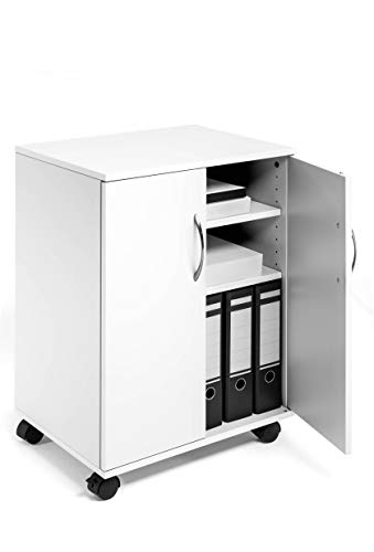 Durable 311502 Mobiletto Multifunzione 74/53 Chiuso, Bianco