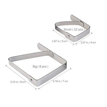 DOITOOL 20Pcs Tovaglia Clip Regolabile in Acciaio Inox Copertura di Tabella Morsetti Titolari Tabella Panno di Clip per Tavoli all' Aperto Picnic Tavoli Ristorante Matrimoni Festa di