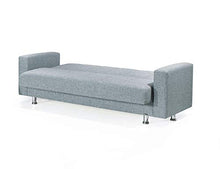 Adel Divano Letto RECLINABILE in Tessuto E Contenitore Grigio O Beige L210X D:85 X H85 con MATERESSO di 22 CM E Molle