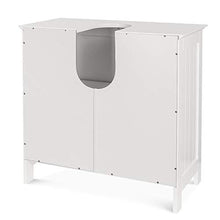 CHOUCHOU Ripiani Centrali Ripiano Scaffalatura Armadietto Bagno in Legno Bianco 2 Ante (2 x 60 x 30 cm)