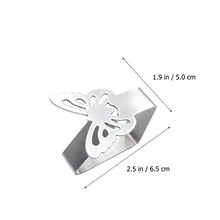 Cabilock 4Pcs Tovaglia Clip in Acciaio Inox Tavolo da Picnic Copertura Morsetti Farfalla a Forma di Fiore di Panno di Tabella del Supporto del Pannello Esterno Clip per La Cucina
