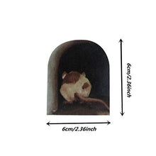 Adesivo da parete con foro per mouse, divertente e realistico 3D rotondo battiscopa da parete, decorazione per la casa, la cucina, la camera da letto dei bambini, decorazione da parete (C, 6 pezzi)