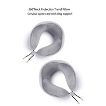 HIMFL Cuscino per Il Collo per Aeroplano Schiuma di Memory-Memory, Cuscino da Viaggio Regolabile per poggiatesta Morbida del Sonno con Il Collo del Collo-Master del Comfort di Volo,Blu