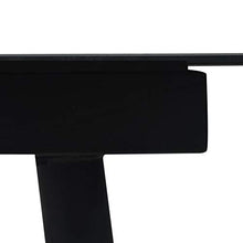 Qnotici Tavolo da Pranzo da Giardino con Struttura in Acciaio Verniciato a Polvere, Tavolo da Pranzo Pratico in Stile Moderno per Interni ed Esterni 150 x 80 x 74 cm-Nero