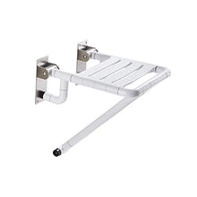 GYCS Sgabello da Bagno Bianco/Sedile Pieghevole Antiscivolo in Acciaio Inossidabile 304 / Sgabello da Parete per Doccia/Bagno per Anziani disabili Donne Incinte Sedia da Bagno Sgabello da Bag