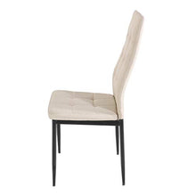 Brigros - Sedie di Tessuto Milano - Set da 4 Sedie Design per Sala da Pranzo, Sedie da Cucina, Ufficio, Sala d'Attesa, Camera da Letto (Beige)