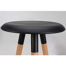 LWW Sgabelli, sgabelli da bar di legno solido Bar Chair Sgabello Alto semplice europea,Nero