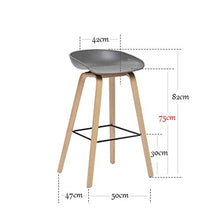 LWW Sedie Sgabelli Bar Cucina Sedia Legno/Pranzo Sgabelli Moderni Metallo Sgabello Alto Seduta Altezza 65 / 75Cm,bianca,75 cm
