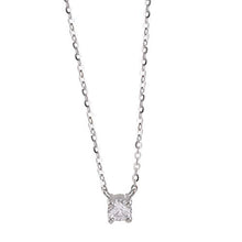 Baoxiaohed Collana in Argento Sterling, Collana Temperamento Semplice Argento Sterling 925 Aggiungere Zircon, Usato Come Regalo per La Festa della Mamma, Feste, Compleanni E Anniversari