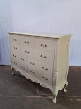 Rokoko - Cassettiera in stile antico Louises, stile barocco, colore: Avorio n. 25, larghezza 150 cm