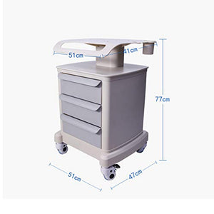 Carrello Dell'attrezzatura Medica, Carrello dello Strumento della Clinica Dell'ospedale, Carrello Mobile del Carrello per L'analizzatore di Imaging A Ultrasuoni con Tre Cassetti （ABS）