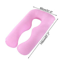 QWC Cuscini di maternità per Dormire DING Cuscino di maternità in Cotone a Forma di U Biancheria da Letto con Cuscino per Dormire