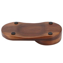 Vassoio in vetro per whisky, resistente porta sigari di alta qualità portatile comodo vassoio per sigari in legno rustico,(Oval (without ashtray))
