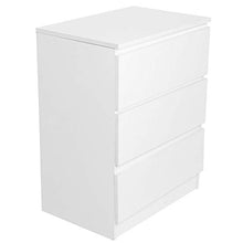 Tavolo Notturno Tavolo Notturno Bianco 3 Cassetti Cabinetto Comodino Comodino Ad Alto Comodino Mobili da Camera Lucida