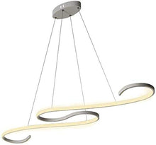 N/Z Home Equipment 46w LED for Kitchen Island Dining Table Bar Living Room Office Study Modern Ring Art White Shade Height Adjustable Dimming with Remote Easy to Tall