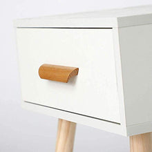Comodini scandinavi in legno e bianco, comodino con armadietto con 1 cassetto, tavolino, tavolino da caffè, tavolino quadrato per soggiorno, corridoio, camera da letto, ufficio, 40 x 40 x 50 cm