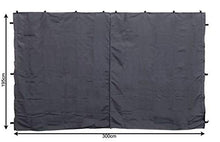 QUICK STAR 2 Pannelli Laterali con Zip 300x195cm per Gazebo 3x3m Pavilion Sidewall Antracite RAL 7012