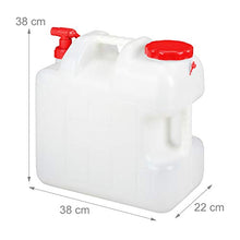 Relaxdays Tanica con Rubinetto, Coperchio a Vite del Contenitore, per Acqua Potabile, 25 L, Senza BPA, Bianco-Rosso, 25 Litri