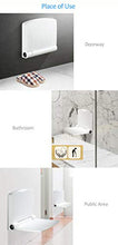 LLQM Sgabello Doccia Pieghevole per Bagno, Sedia a Muro e Sgabello a Muro, Sgabello per WC Antiscivolo, Sgabello per Cambio Scarpe