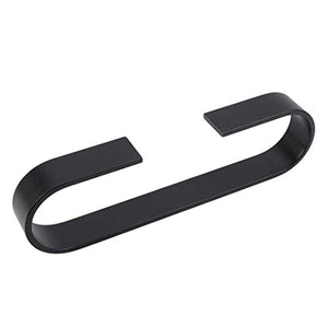 #N/A - Portasciugamani da cucina autoadesivo, quadrato, in alluminio, 25 cm, colore: Nero