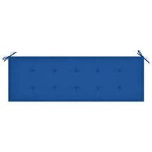 vidaXL Panca da Giardino con Cuscino Blu Reale 150 cm in Legno di Teak