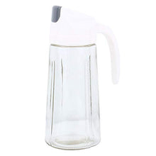 Dispenser di olio senza gocciolamento Auto Flip Glass Condimento per insalata Bottiglia Condimento per olio Contenitori per olio da cucina per olio Manico antigoccia per la cottura della cu(bianca)
