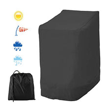 JTWEB Copertura per Sedie Impilabili 210D Oxford Protezione Impermeabile Antivento e Anti-UV per Sedie da Giardino