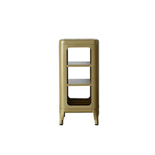 Comodini Tavolino Metallo Forma Semplice e Durevole e Pratico (Color : Gold)