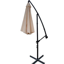 AXT SHADE 3M 10FT Sombrilla Tipo Banana colgante en voladizo con mecanismo de manivela para Exterior, jardín y Patio-Beige
