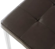CLP Sgabello Poggiapiedi Barci In Similpelle I Panchetto Capitonné imbottito I Poggiapiedi Da Salotto Elegante Alt. 48 CM, Colore:marrone