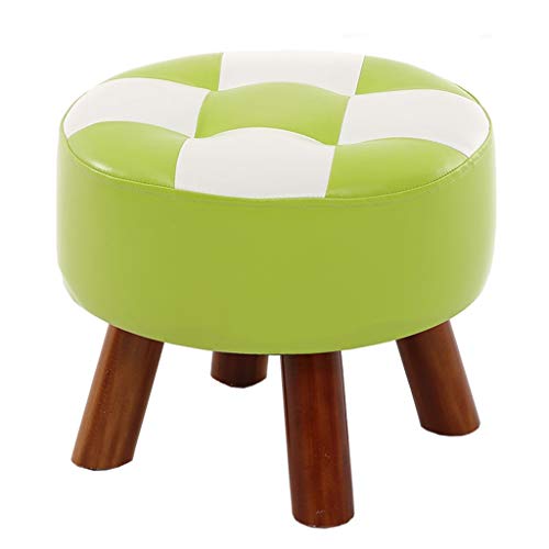 Mobili per la casa e Giardino Sgabello Rotondo per Trucco 丨 Panca Imbottita per Scarpa monoposto con pomello in Ecopelle Ottomani da Cucina