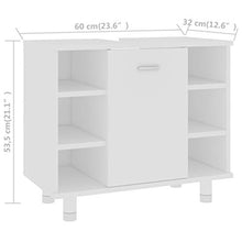 vidaXL Armadio da Bagno Bianco 60x32x53,5 cm in Truciolato