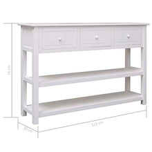 FAMIROSA Credenza Bianca 115x30x76 cm in Legno