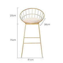 Zhangmeiren Sgabello Alto Moderno Minimalista in Ferro Battuto Alto Tavolo da Bar Sgabello da Bar Sedia da Pranzo