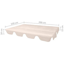 E E-NICES Baldacchino di Ricambio per Dondolo da Giardino Beige 226x186cm