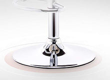 Sgabelli da bar girevoli regolabili SHPEHP, sgabello da bar girevole moderno Airlift imbottito in pelle PU con schienale, seduta ergonomica moderna con base in metallo-white
