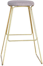 XHCP Mobili per Soggiorno Sgabelli Sgabelli da Bar in Ferro Lino Imbottito in Spugna Seggiolone Moderno Cucina Ristorante Bar Sgabello Alto (Altezza Seduta: 45/65 / 75CM)