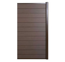 Mendler Pannello supplementare frangivento Stretto Privacy Sarthe WPC Alluminio Premium 95cm Marrone