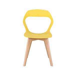 GroBKau, set di 4 sedie semplici e moderne in plastica per soggiorno, sala da pranzo, ufficio, sala riunioni, ristorante, ecc.