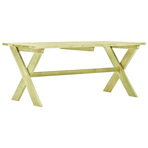 Tidyard Panchina da Giardino 170 cm in Legno di Pino FSC Impregnato, 170 x 36 x 44 cm