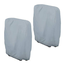 Copertura per sedie pieghevoli, 2 pezzi, protezione per sedie da giardino, antivento, anti UV, per sedie a sdraio, sedie pieghevoli, mobili da giardino, con custodia (set da 2 pezzi, grigio)