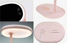 WM Multi-Funzione di Ricarica USB LED Lampada da Tavolo Specchio Creativo Specchiera Trucco Specchio Lampada da Tavolo Luce di Notte mirror-10.27 (Color : Pink)