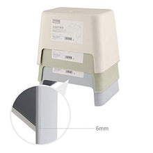 Niduo Bear Bagno Sgabello per Servizi igienici Casa Cambio Scarpe Sgabello impilabile, PP Sgabello Basso per la casa/Ufficio/Asilire Mobili 3 PC,Beige