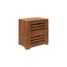 Rebecca Mobili Cassettiera Retro, Comodino 2 cassetti, Legno Marrone, per Bagno Soggiorno Camera da Letto - Misure: 36 x 35 x 24 cm (HxLxP) - Art. RE6087