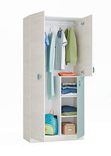 Dmora Armadio Guardaroba per cameretta, 2 Ante, Verde Acqua, 90 x 200 x 52 cm